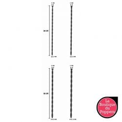 Lot de 4 Tiges d'urètre Advanced Dilator 30 cm - Diamètre 7 à 10mm