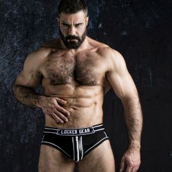 Bottomless JOSH FRONT OPENING Noir-Blanc Locker Gear