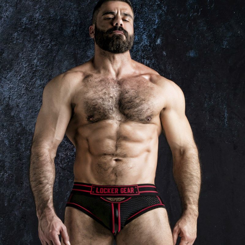 Bottomless Josh Front Opening Noir-Rouge Locker Gear