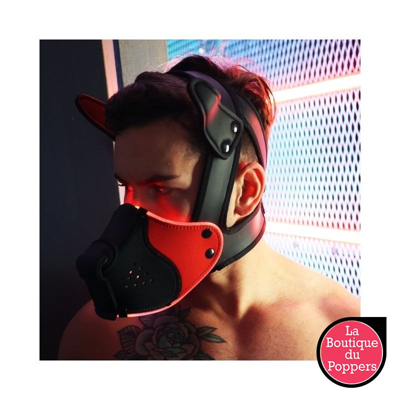 Masque Poundtown Pup Breedwell Noir-Rouge pas cher