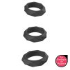 Lot de 3 Cockrings Silicone Heavy C-Ring Noirs Lot de 3 Cockrings Silicone Heavy C-Ring Noirs