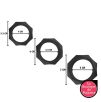 Lot de 3 Cockrings Silicone Heavy C-Ring Noirs Lot de 3 Cockrings Silicone Heavy C-Ring Noirs
