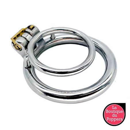 Double Anneau pénien en métal Duo Rings 37mm pas cher