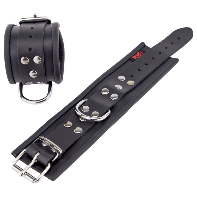 Menottes Poignets Réglables En Simili Cuir Noir - LOVE AND VIBES, BDSM, Neuf