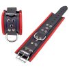 Menottes en cuir pour poignets Noir-Rouge Menottes en cuir pour poignets Noir-Rouge