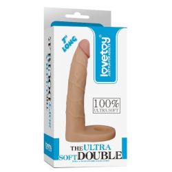 Double gode Cockring - 15.5 x 2.9 cm Flesh