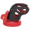 Cage de chasteté Dinoz 6.5 x 3cm Noir-Rouge Cage de chasteté Dinoz 6.5 x 3cm Noir-Rouge