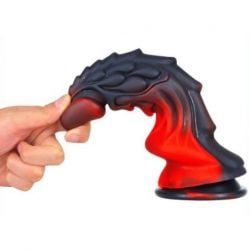 Gode Dragon Zomay 18 x 6cm Noir-Rouge