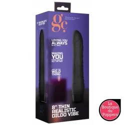 Gode vibrant Dildo Vibe Thin 18 x 4.2cm Noir