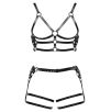 Harnais En Cuir Torse et Cuisses Leatherset M/L Harnais En Cuir Torse et Cuisses Leatherset M/L