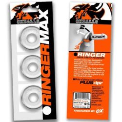 Lot de 3 Cockrings Ringer Max 20 mm Transparents