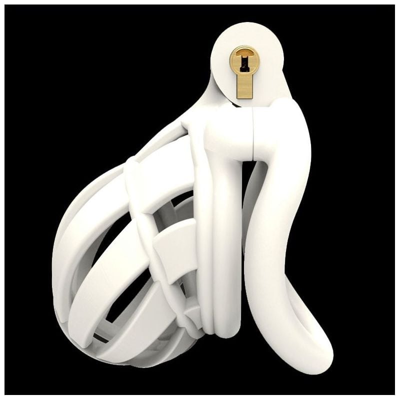 Cage de chasteté Biglea 6.5 x 3.6cm Blanc pas cher