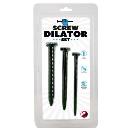 Lot de 3 Tiges d'urètre Screw Dilator 15 cm - Diamètre 6 à 13 mm