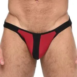 Jockstrap Troy Bordeaux-Noir pas cher