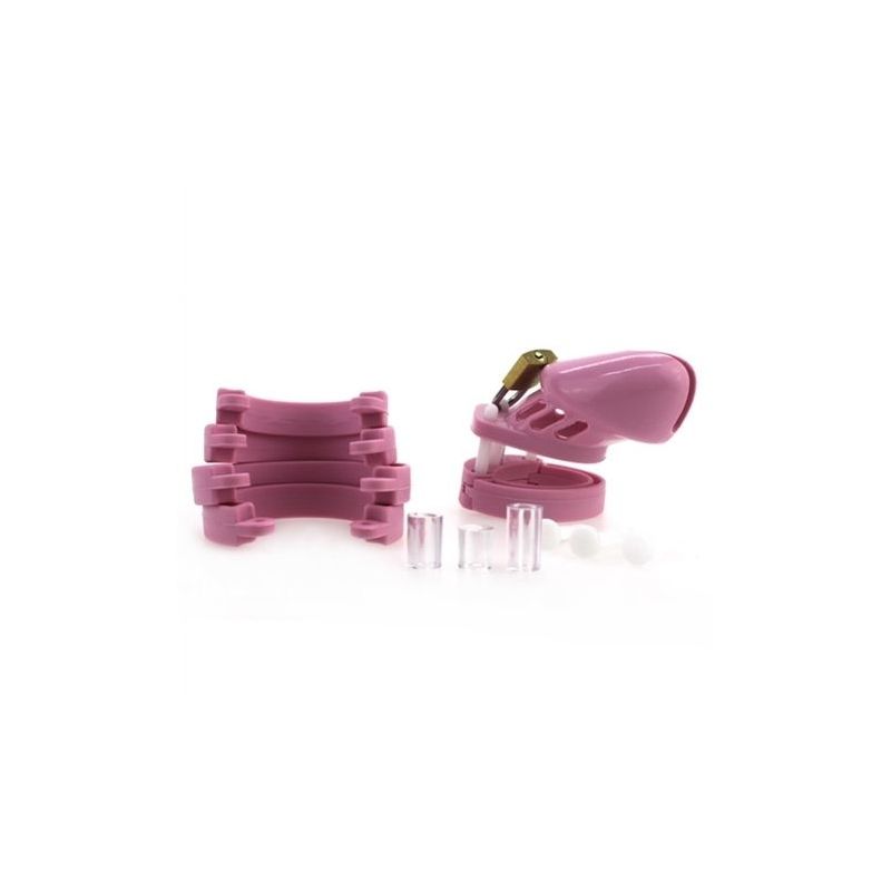 Cage De Chasteté En Silicone Rose - Taille Environ 7 X 3,3 Cm - Pour Homme - Neuf - SM Fétichisme