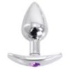 Plug Bijou anal avec base arrondie Curve 6 x 2.8 cm - Bijou Violet Plug Bijou anal avec base arrondie Curve 6 x 2.8 cm - Bijou Violet