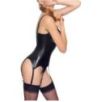 Guêpière et String VINYL BASQUE CROSS Noire Guêpière et String VINYL BASQUE CROSS Noire