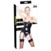 Guêpière et String VINYL BASQUE CROSS Noire Guêpière et String VINYL BASQUE CROSS Noire
