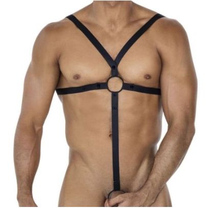 Harnais H4rness Crossed Noir - Taille : Unique pas cher