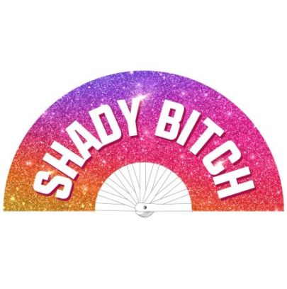 Eventail géant 60cm SHADY BITCH - DRAG QUEEN pas cher