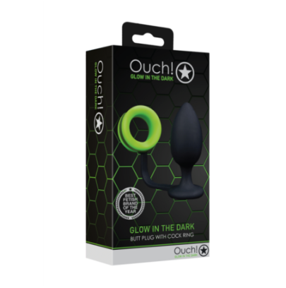 Plug anal avec cockring - Phosphorescent pas cher sur la boutique du poppers