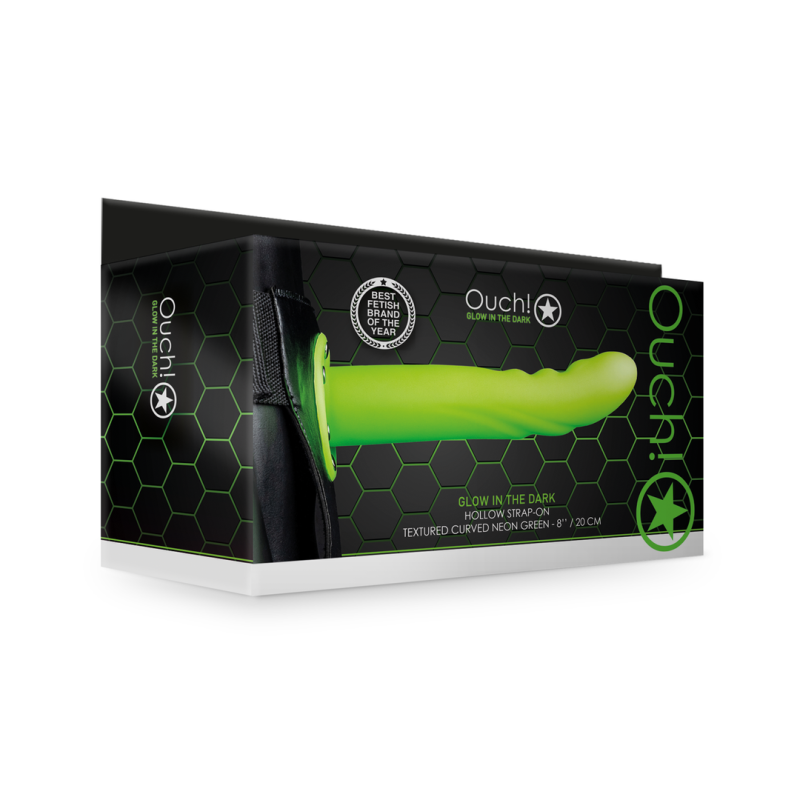 Gode Ceinture Courbé Phosphorescent 20x4cm