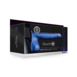Gode Ceinture avec testicules Bleu 17.5x4.4cm pas cher sur la boutique du poppers