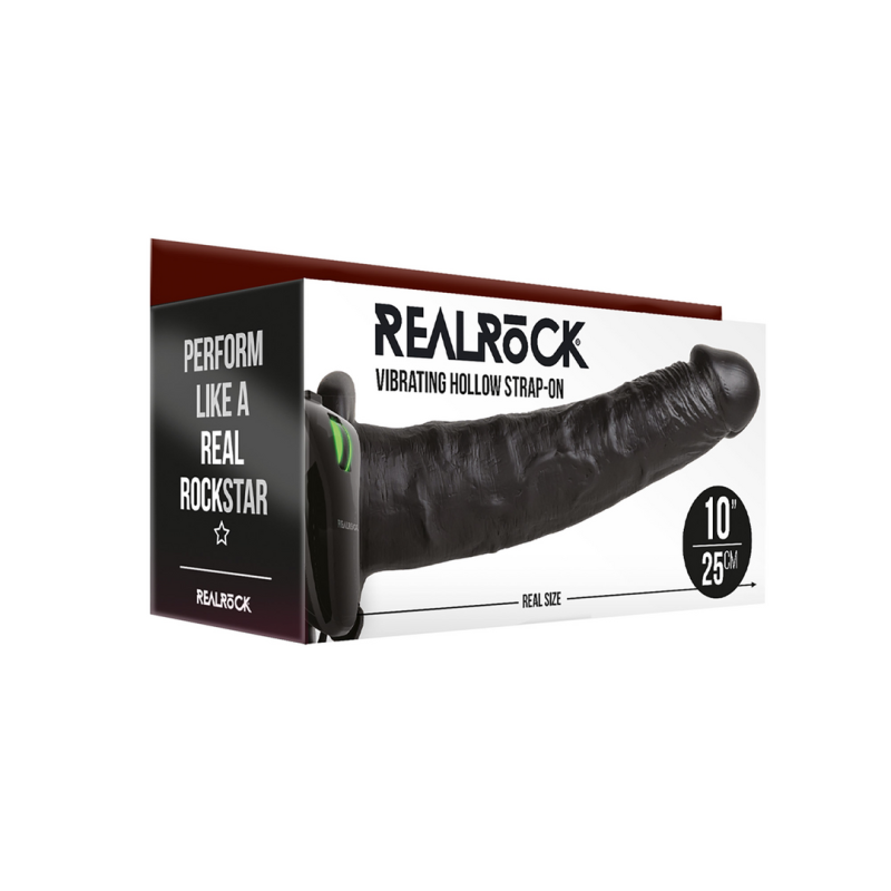 Gode ceinture Vibrant 24.5x5cm Noir Realrock