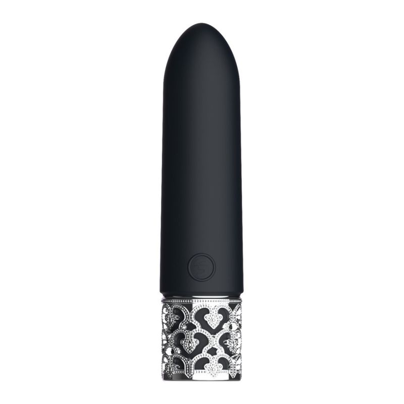 Vibro rechargeable Bijou en silicone 10x2.4cm - Noir