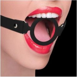 Bâillon en silicone Ring Gag 40mm Noir