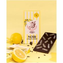 TABLETTE CHOCOLAT COMPOSEES - BASE CHOCHOLAT NOIR / CITRON CONFIT - 100G pas cher