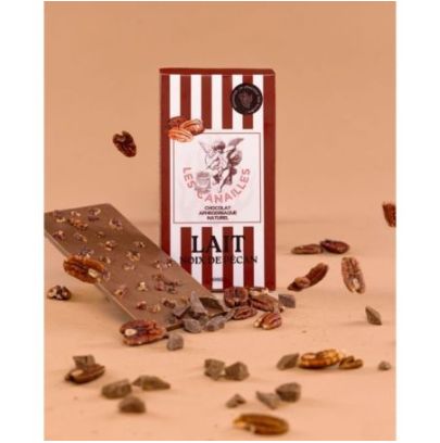 TABLETTE CHOCOLAT COMPOSEES - BASE CHOCHOLAT LAIT / NOIX DE PECAN - 100G pas cher