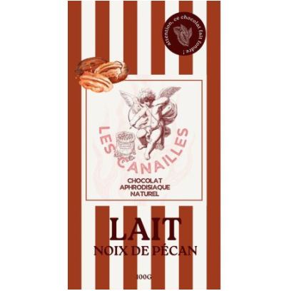 Tablette Chocolat Composees - Base Chocholat Lait / Noix De Pecan - 100G