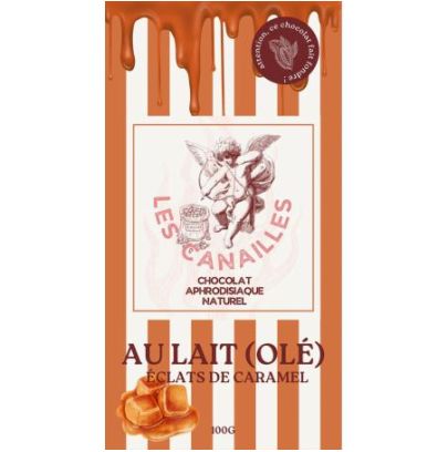 Tablette Chocolat Composees - Base Chocholat Lait / Eclat De Caramel - 100G
