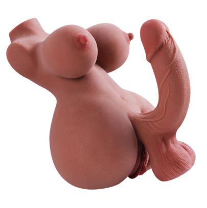 Masturbateur Futapussy Vulve et Anus Marron pas cher