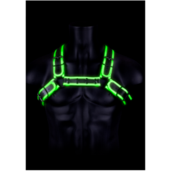 Bulldog Harness with Buckle - Glow in the Dark - L/XL pas cher
