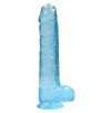 Gode Crystal Clear 19 x 4.5cm Bleu