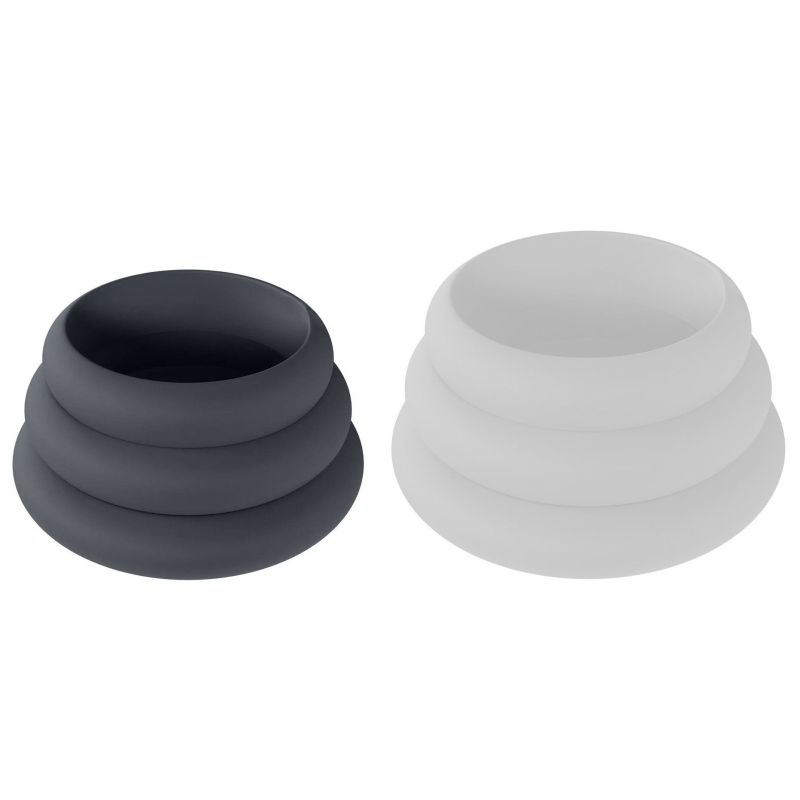 Lot de 3 Cockrings Silicone Wide-O S-L 30-42mm