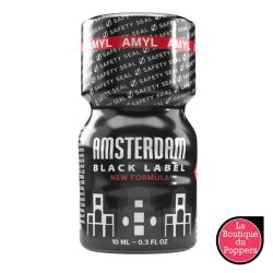 Poppers Amsterdam Black Label Amyl 10ml pas cher Poppers Amsterdam Black Label Amyl 10ml pas cher