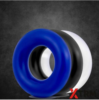 Lot de 3 cockring Xtrm Bleu Blanc Noir