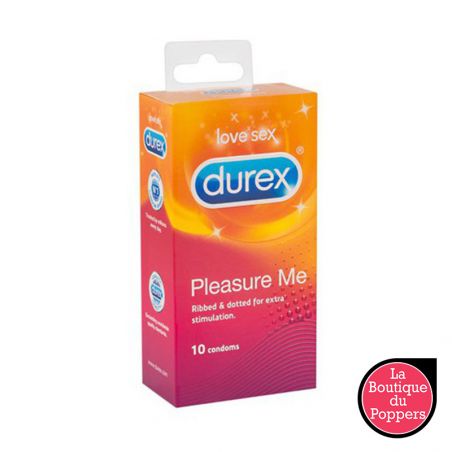 Préservatifs Durex Pleasure Me nervurés x10 PAS CHER