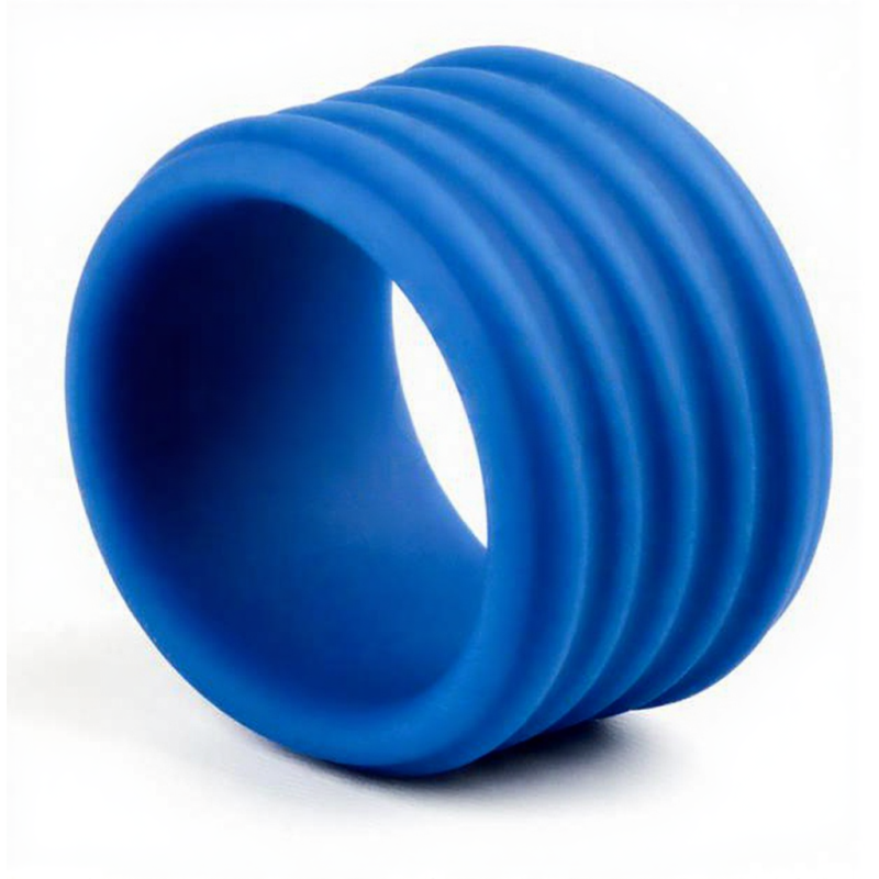 Cockring Deep Rib Grip 35 mm Bleu