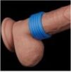 Cockring Deep Rib Grip 35 mm Bleu
