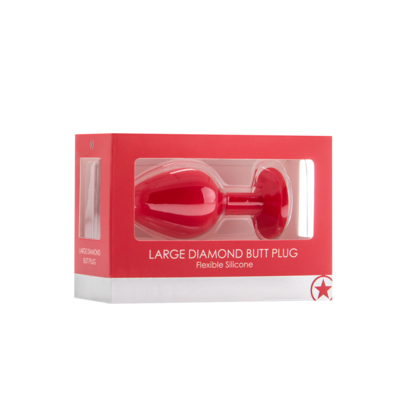 Plug Diamond Large – 7 x 3.5 cm Rouge