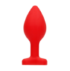 Plug Bijou Anal Silicone Heart Rouge 6 x 2.8 cm