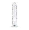 Godemichet en gel sans testicules - 20x3.8 cm Transparent