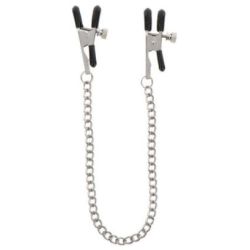 Pince-Tétons ajustables avec chaîne Clamps Taboom Argentées pas cher