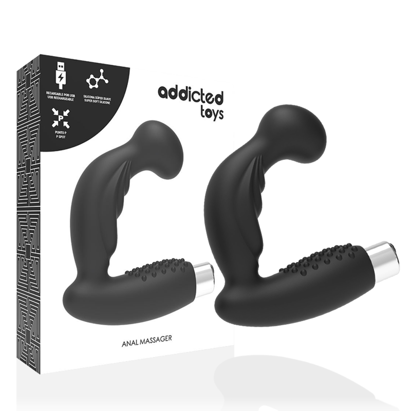 Stimulateur de prostate vibrant avec cockring rechargeable Modèle 3 Addicted Toys