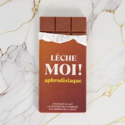 Chocolat aphrodisiaque Lèche moi ! Lait 41% - Passion et Coco pas cher