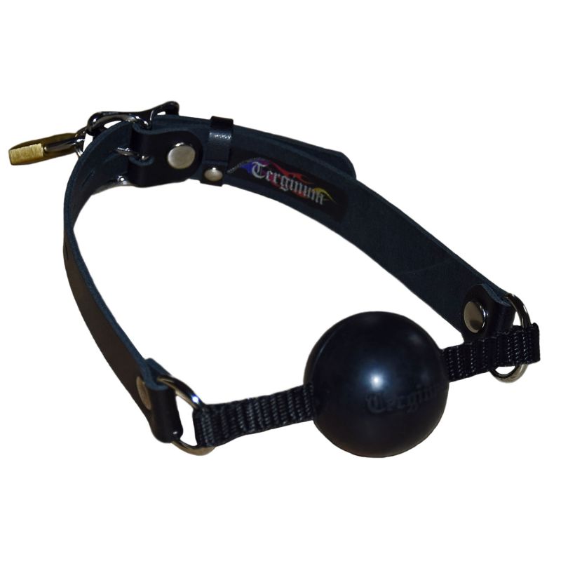 Baillon boule en cuir verrouillable